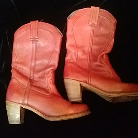 Dexter vintage leather cowboy boots fits a  8.5 - Picture 2 of 8